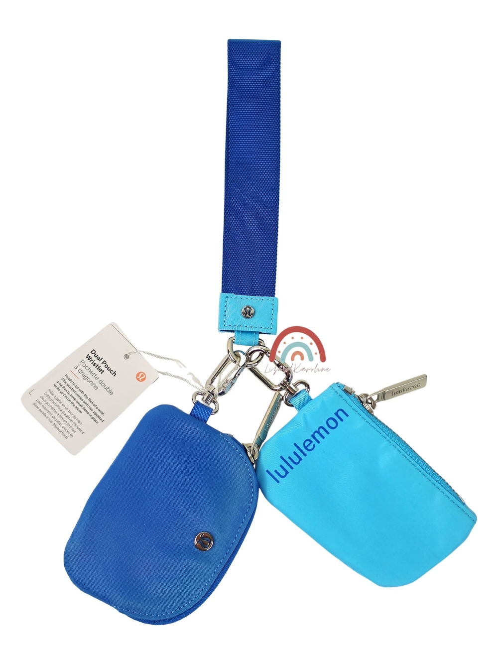 New! Lululemon Dual Pouch Wristlet in Blue